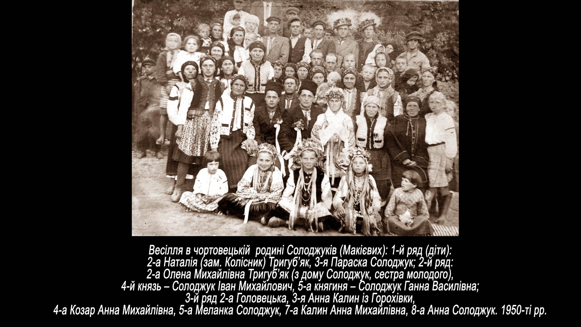 Весілля в чортовецькій родині Солоджуків (Макієвих)